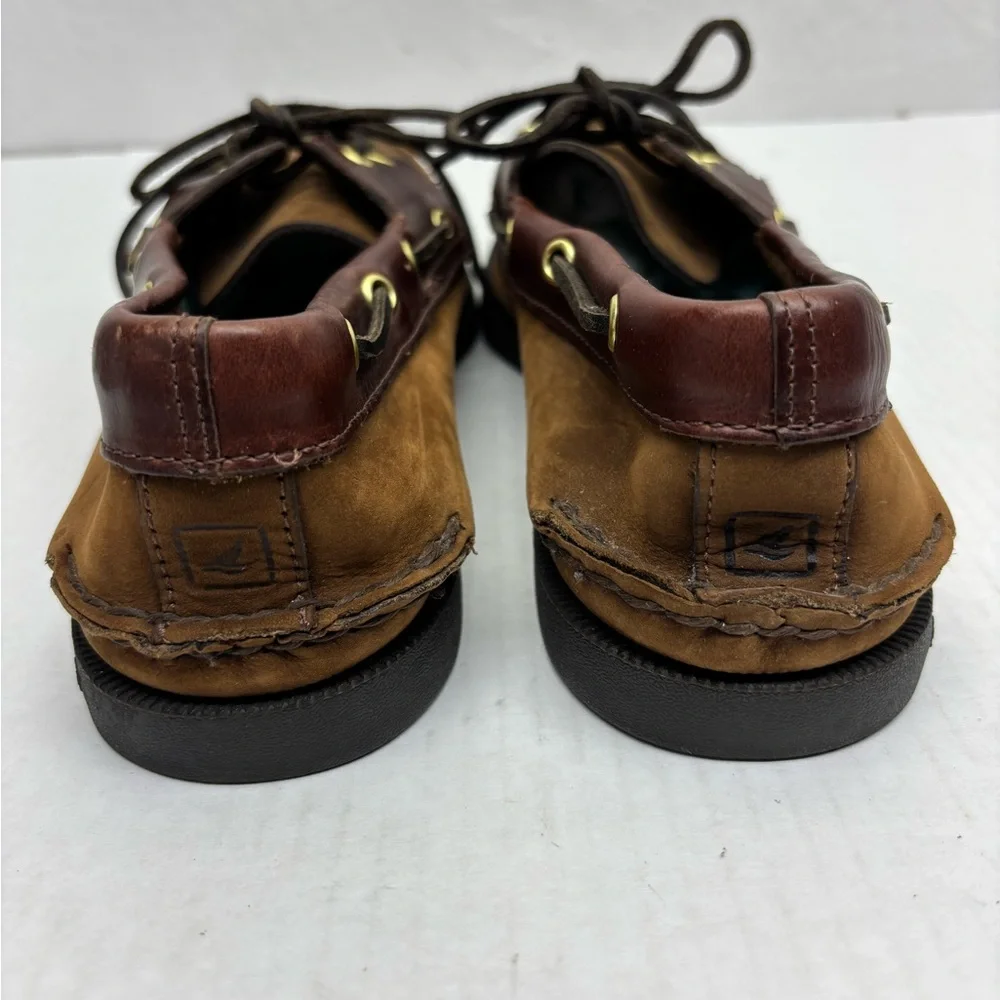 Sperry Men's Brown Suede Boat Shoes - Classic Lace-Up, SZ 9.5 W, box 17